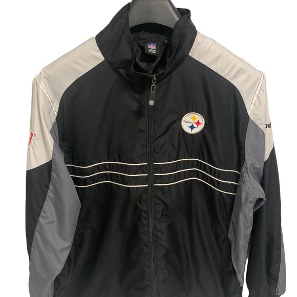 Vtg NFL Pittsburgh Steelers Full Zip Windbreaker Jacket SI Edition Men’s XL - Picture 1 of 6